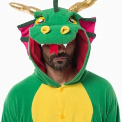 Spooktacular Adult Dragon Onesie Halloween Costume - Onesie Costumes -Halloween Costumes Sales 2022 Dragon Animal Onesie Pajama Costume Adult 3
