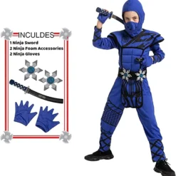 Spooktacular Boys Blue Dragon Ninja Halloween Costume - Group Costumes