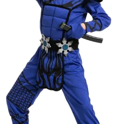 Spooktacular Boys Blue Dragon Ninja Halloween Costume - Group Costumes -Halloween Costumes Sales 2022 Dragon Scales Blue Ninja Costume Cosplay Child 2 1