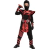 Spooktacular Boys Red and Black Ninja Halloween Costume - Group Costumes -Halloween Costumes Sales 2022 Dragon Scales RedBlack Ninja Costume Cosplay Child 1