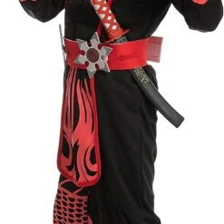Spooktacular Boys Red and Black Ninja Halloween Costume - Group Costumes -Halloween Costumes Sales 2022 Dragon Scales RedBlack Ninja Costume Cosplay Child 2