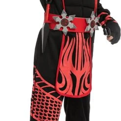 Spooktacular Boys Red and Black Ninja Halloween Costume - Group Costumes -Halloween Costumes Sales 2022 Dragon Scales RedBlack Ninja Costume Cosplay Child 3