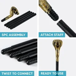 Spooktacular Halloween Ancient Egyptian Pharaoh Accessory - Costume Accessories -Halloween Costumes Sales 2022 Egyptian Cane 4