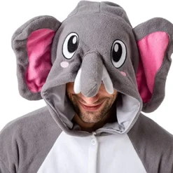Spooktacular Adult Elephant Onesie Halloween Costume - Group Costumes 13 Spooktacular Adult Elephant Onesie Halloween Costume - Group Costumes -Halloween Costumes Sales 2022 Elephant Animal Onesie Pajama Costume Adult 3