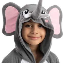 Spooktacular Kids Elephant Onesie Halloween Costume - Onesie Costumes -Halloween Costumes Sales 2022 Elephant Pajamas Onesie Cosplay Child 1