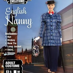 Spooktacular Womens English Nanny Halloween Costume - Adult Costumes -Halloween Costumes Sales 2022 English Nanny Costume Cosplay Adult 7