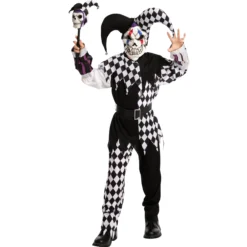 Spooktacular Kids Evil Jester Clown Halloween Costume - Kid Halloween Costumes