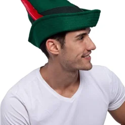 Spooktacular Felt Robin Hood Halloween Hat - Costume Accessories -Halloween Costumes Sales 2022 Felt Robin Hood Hats with Feather Adult 2