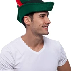 Spooktacular Felt Robin Hood Halloween Hat - Costume Accessories -Halloween Costumes Sales 2022 Felt Robin Hood Hats with Feather Adult 5