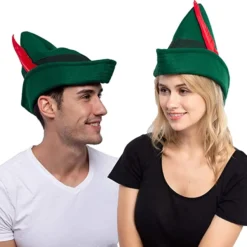 Spooktacular Felt Robin Hood Halloween Hat - Costume Accessories -Halloween Costumes Sales 2022 Felt Robin Hood Hats with Feather Adult 6