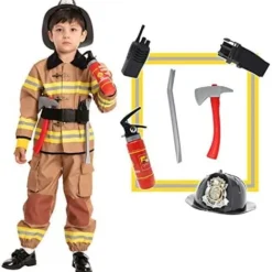 Spooktacular Kids Fireman Halloween Costume - Kid Halloween Costumes -Halloween Costumes Sales 2022 Firefighter Costume Child 1 1