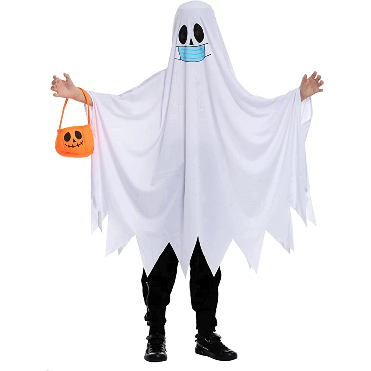 Spooktacular Child Ghost with Pumpkin Bucket Halloween Costume - Kid Halloween Costumes 3 Spooktacular Child Ghost with Pumpkin Bucket Halloween Costume - Kid Halloween Costumes