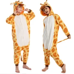 Spooktacular Child Pajama Plush Onesie Giraffe Costume - Onesie Costumes -Halloween Costumes Sales 2022 Giraffe Pajamas Onesie Child 2