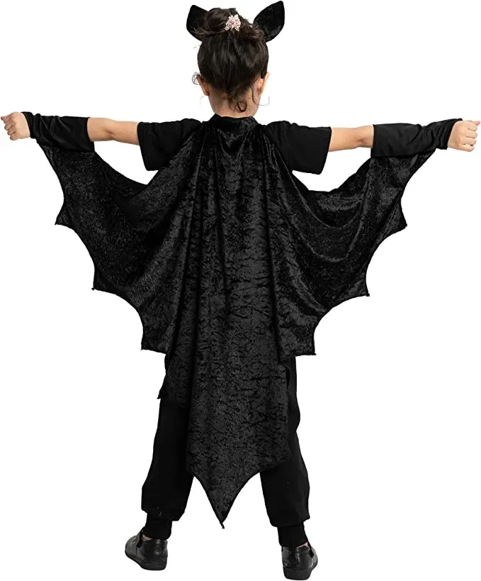 Spooktacular Kids Vampire Bat Wings Costume with Headband - Kid Halloween Costumes 4 Spooktacular Kids Vampire Bat Wings Costume with Headband - Kid Halloween Costumes - Image 2