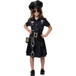 Spooktacular Girls Cop Halloween Costume - Kid Halloween Costumes