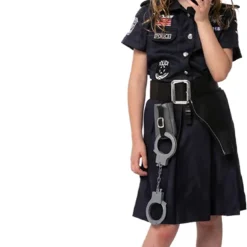 Spooktacular Girls Police Officer Halloween Costume - Kid Halloween Costumes -Halloween Costumes Sales 2022 Girls Police Costume For Role Play Cosplay 3