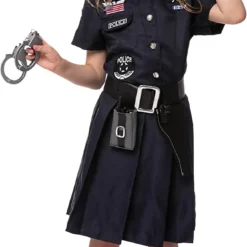 Spooktacular Girls Police Officer Halloween Costume - Kid Halloween Costumes -Halloween Costumes Sales 2022 Girls Police Costume For Role Play Cosplay 6