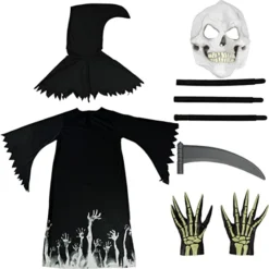 Spooktacular Kids Glow in the Dark Grim Reaper Halloween Costume - Kid Halloween Costumes 12 Spooktacular Kids Glow in the Dark Grim Reaper Halloween Costume - Kid Halloween Costumes -Halloween Costumes Sales 2022 Glow in the Dark Grim Reaper Costume Set 5 result