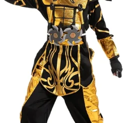 Spooktacular Boys Gold Ninja Halloween Costume - Group Costumes -Halloween Costumes Sales 2022 Gold Ninja Costume For Role Play Cosplay Child 3 结果