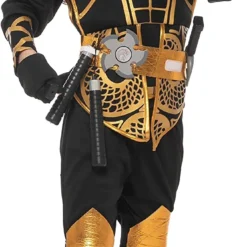 Spooktacular Kids Golden Ninja Halloween Costume - Group Costumes -Halloween Costumes Sales 2022 Golden Ninja Costume For Role Play Cosplay Child 1