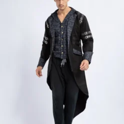 Spooktacular Mens Steampunk Gothic Tailcoat Victorian Costume - Adult Costumes -Halloween Costumes Sales 2022 Gothic Steampunk Vintage Tailcoat Victorian Adventurer Costume for Men Cosplay 6 结果 1 scaled 1