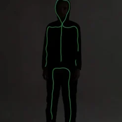 Spooktacular Adult Light up Stick Figure Halloween Costume - Adult Costumes -Halloween Costumes Sales 2022 Green LED Stick Figure Adult 5