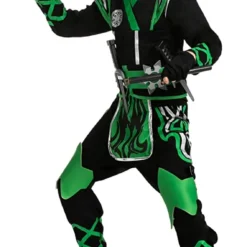 Spooktacular Boys Green Ninja Halloween Costume - Group Costumes -Halloween Costumes Sales 2022 Green Ninja Costume For Role Play Cosplay Child 1 结果