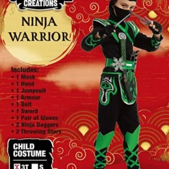 Spooktacular Boys Green Ninja Halloween Costume - Group Costumes -Halloween Costumes Sales 2022 Green Ninja Costume For Role Play Cosplay Child 4 结果