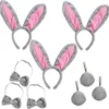 Spooktacular 3Pcs Grey Bunny Cosplay Accessories Set - Costume Accessories -Halloween Costumes Sales 2022 Grey Bunny Cosplay Accessories Set 3 Pack 1