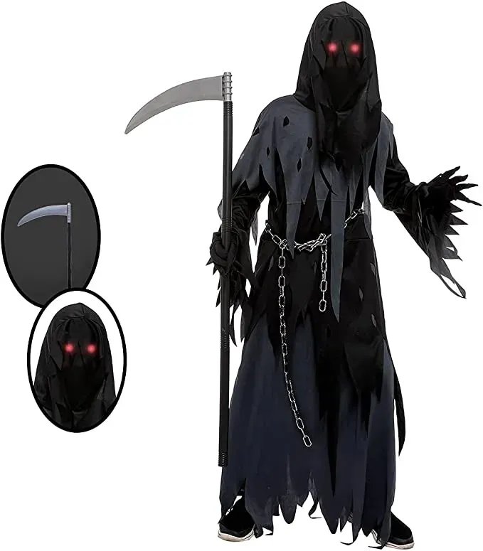 Spooktacular Kids Grim Reaper Halloween Costume - Kid Halloween Costumes 4 Spooktacular Kids Grim Reaper Halloween Costume - Kid Halloween Costumes - Image 2