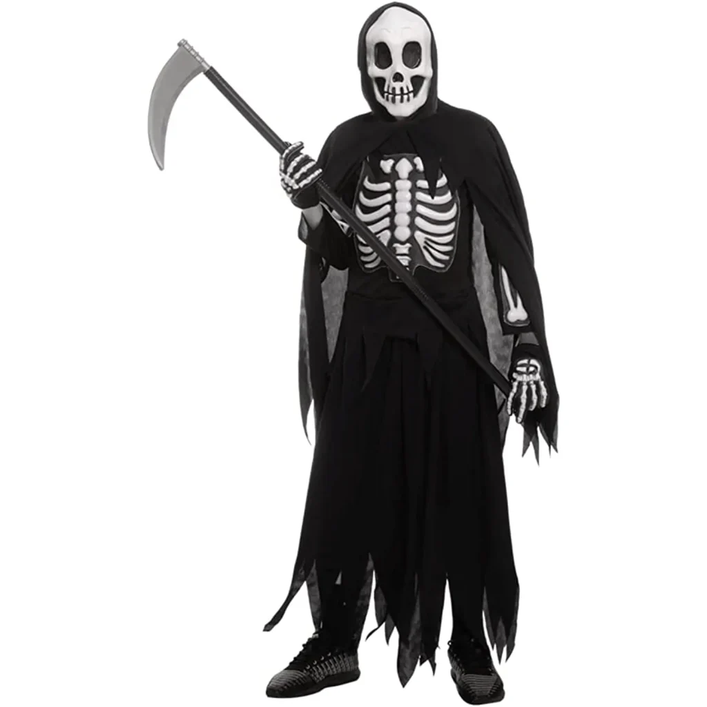 Spooktacular Boys Skeleton Grim Reaper Halloween Costume - Kid Halloween Costumes 5 Spooktacular Boys Skeleton Grim Reaper Halloween Costume - Kid Halloween Costumes - Image 3