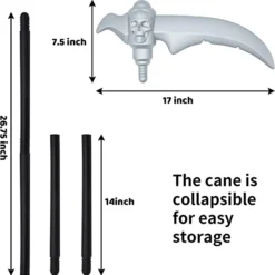 Spooktacular Grim Reaper's Scythe - Costume Accessories -Halloween Costumes Sales 2022 Grim Reapers Scythe 7