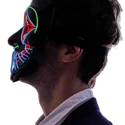 Joyin LED Scary Clown Cosplay Mask with 3 Lighting Modes - Costume Accessories -Halloween Costumes Sales 2022 Halloween Funny Washable Face Mask 6 Pcs 3 结果