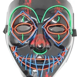 Joyin LED Scary Clown Cosplay Mask with 3 Lighting Modes - Costume Accessories -Halloween Costumes Sales 2022 Halloween Funny Washable Face Mask 6 Pcs 4 结果