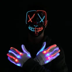 Joyin Halloween 3 Lighting Modes Led Mask Light Up Costume - Costume Accessories
