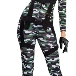 Spooktacular Womens Paratrooper Army Halloween Costume - Adult Costumes -Halloween Costumes Sales 2022 Halloween Women Paratrooper Army Jumpsuit Military Camouflage Costume wHat Gloves and Harness 1 结果