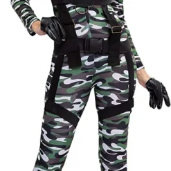 Halloween Costumes Sales 2022 -Halloween Costumes Sales 2022 Halloween Women Paratrooper Army Jumpsuit Military Camouflage Costume wHat Gloves and Harness