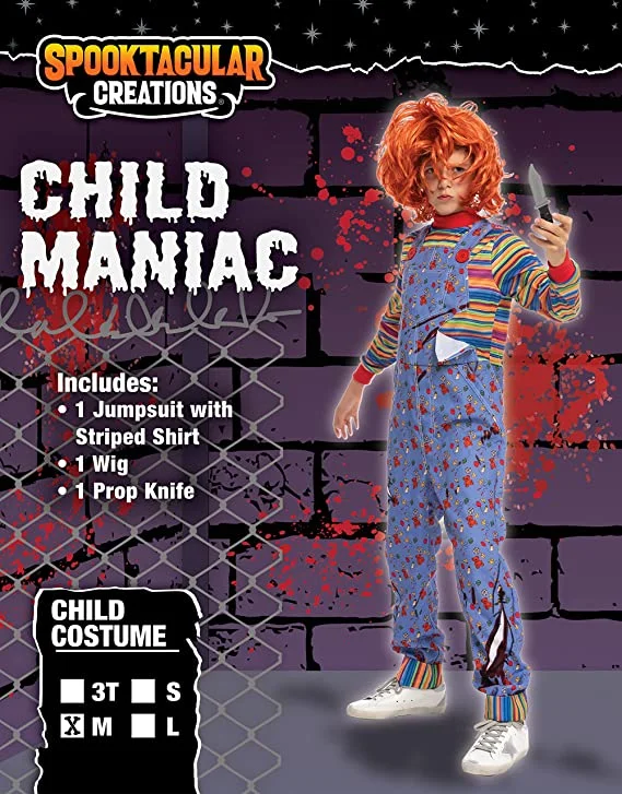 Spooktacular Kids Chucky Halloween Costume - Kid Halloween Costumes 4 Spooktacular Kids Chucky Halloween Costume - Kid Halloween Costumes - Image 2