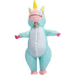 Spooktacular Inflatable Blue Rainbow Unicorn Costume - Adult One Size - Adult Costumes -Halloween Costumes Sales 2022 Inflatable Blue Rainbow Unicorn Costume 1