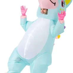 Halloween Costumes Sales 2022 -Halloween Costumes Sales 2022 Inflatable Blue Rainbow Unicorn Costume 3 1