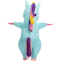 Spooktacular Inflatable Blue Rainbow Unicorn Costume - Adult One Size - Adult Costumes -Halloween Costumes Sales 2022 Inflatable Blue Rainbow Unicorn Costume 3