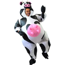 Spooktacular Adult Inflatable Cow Halloween Costume - Group Costumes