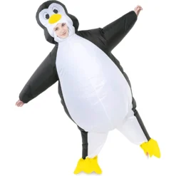 Spooktacular Adult Inflatable Penguin Halloween Costume - Group Costumes
