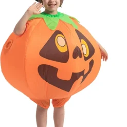 Spooktacular Inflatable Pumpkin Costume with Hat - Child - Kid Halloween Costumes -Halloween Costumes Sales 2022 Inflatable Pumpkin Costume with Hat Child 5