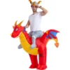 Spooktacular Adult Inflatable Ride On Dragon Costume - Group Costumes -Halloween Costumes Sales 2022 Inflatable Ride On Fire Dragon Costume Adult 1