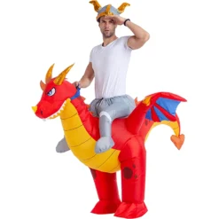 Spooktacular Adult Inflatable Ride On Dragon Costume - Group Costumes