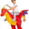 Spooktacular Kids Dragon Riding Inflatable Costume - Group Costumes