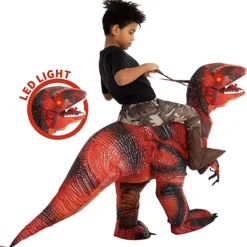 Spooktacular Inflatable Ride-On Red Raptor Costume -Adult - Adult One Size - Adult Costumes -Halloween Costumes Sales 2022 Inflatable Ride On Red Raptor Costume Adult 1 1
