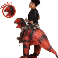Spooktacular Inflatable Ride-On Red Raptor Costume -Adult - Adult One Size - Adult Costumes -Halloween Costumes Sales 2022 Inflatable Ride On Red Raptor Costume Adult 5 1