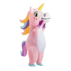 Spooktacular Inflatable Pink Rainbow Unicorn Costume - Adult One Size - Adult Costumes -Halloween Costumes Sales 2022 Jw7 mO11